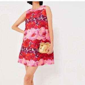 Tuckernuck Pink Red Floral Midi Dress